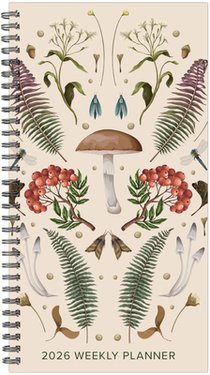 Woodland Mushroom 2026 3.5 X 6.5 Softcover Weekly Spiral