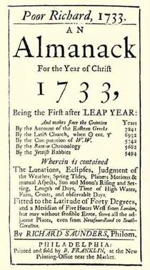 Poor Richard, 1733 an Almanack: For the Year of Christ 1733 voorzijde