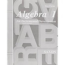 SAXON ALGEBRA 1 TESTS ONLY 3RD