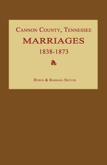 Cannon County, Tennessee Marriages 1838-1873