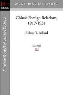 China's Foreign Relations, 1917-1931