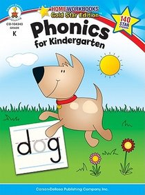 Phonics for Kindergarten, Grade K: Gold Star Edition Volume 12