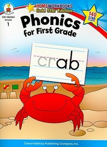 Phonics for First Grade, Grade 1: Gold Star Edition Volume 11