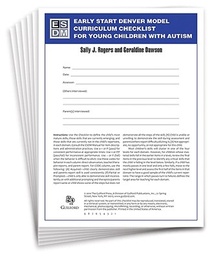 Early Start Denver Model Curriculum Checklist for Young Children with Autism, Set of 15 Checklists, Each a 16-Page Two-Color Booklet voorzijde
