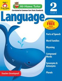 Language Skills, Grade 2 Workbook: At-Home Tutor, Nouns, Verbs, Adjectives, Parts of Speech, Word Families