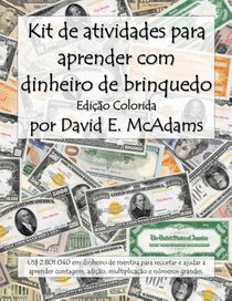 Kit de atividades para aprender com dinheiro de brinquedo