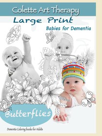 Butterflies. Dementia coloring books for Adults