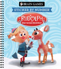 Brain Games - Sticker by Number: Rudolph the Red-Nosed Reindeer