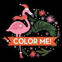 Color Me! Christmas (Flamingo Cover) - Keepsake Coloring Books Compact Edition: Festive Holiday & Winter Designs with Quotes 7x7 Inches Stocking Stuff