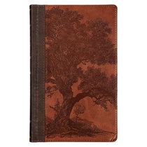 KJV Bible Giant Print Standard-Size Faux Leather, Brown Trust Tree