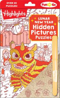 Lunar New Year Hidden Pictures Puzzles: Festive Lunar New Year Book for Kids Featuring Over 300 Objects to Find, Gold Stickers and Hands-On Lunar New