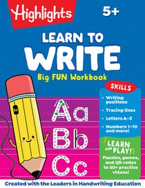 Learn to Write Big Fun Workbook: 112-Page Handwriting Practice Book for Kids 5-7, Learn How to Write with Puzzles, Tracing and More, Tear-Out Pages fo