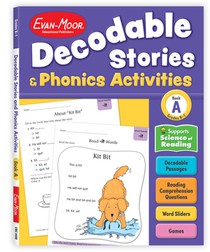 Decodable Stories and Phonics Activities, Level A, Grade K - 1 Workbook
