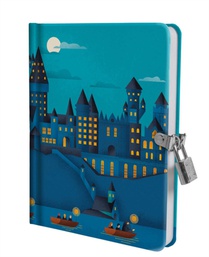 Harry Potter: Hogwarts Castle at Night Lock and Key Diary voorzijde