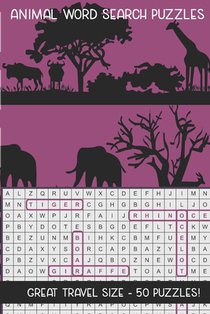Animal Word Search Puzzles: Great Travel Size, 50 Seek and Find, Word Circle Pencil Puzzles for Kids and Adults