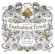 Enchanted Forest: An Inky Quest and Coloring Book for Adults voorzijde