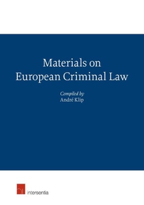 Materials on European Criminal Law