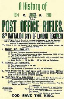 History of the Post Office Rifles, 8th Battalion City of London Regiment 1914 to 1918