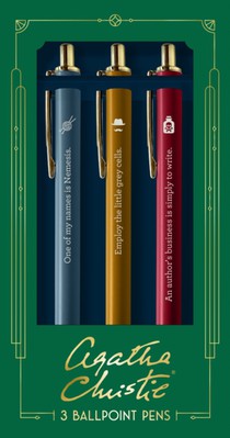 Agatha Christie Pen Set: 3 Ballpoint Pens