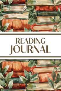 Reading Journal (Watercolour Stacked Books with Leaves)