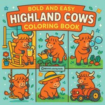 Bold & Easy Highland Cows Coloring Book