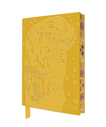 Gustav Klimt: The Kiss 2026 Artisan Art Vegan Leather Diary Planner - Page to View with Notes