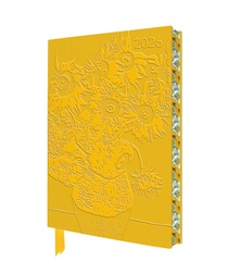 Vincent van Gogh: Sunflowers 2026 Artisan Art Vegan Leather Diary Planner - Page to View with Notes