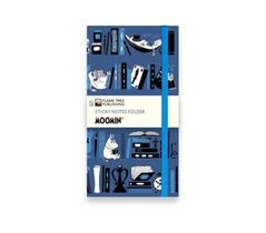 Moomin Bookshelves Blue Flame Tree Sticky Notes Folder