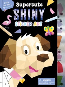 Supercute Shiny Sticker Art: Create and Color 12 Mosaics!