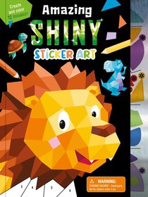 Amazing Shiny Sticker Art: Create and Color 12 Mosaics!