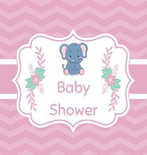 Pink baby shower guest book (Hardcover)