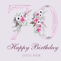 Happy 70th birthday guest book (hardback)
