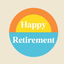 Happy Retirement Guest Book with lined pages (hardback)