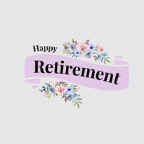 Happy Retirement Guest Book with lined pages (hardback)