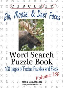 Circle It, Elk, Moose, and Deer Facts, Pocket Size, Word Search, Puzzle Book voorzijde