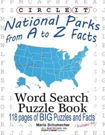 Circle It, National Parks from A to Z Facts, Word Search, Puzzle Book voorzijde