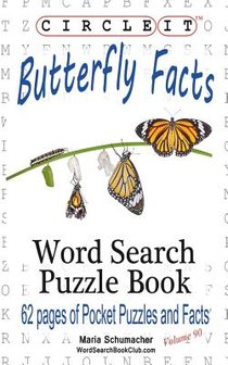 Circle It, Butterfly Facts, Word Search, Puzzle Book voorzijde