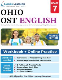 Ohio State Test Prep: Grade 7 English Language Arts Literacy (ELA) Practice Workbook and Full-length Online Assessments: OST Study Guide