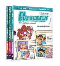 P.I. Butterfly Box Set (Gone Guppy, Birthday Bandit, Disappearing Daisy) for Curious Kids Ages 6-11, Interactive Kids Mystery Early Graphic Novel Gift