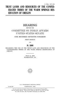 Trust lands and resources of the Confederated Tribes of the Warm Springs Reservation of Oregon