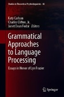 Grammatical Approaches to Language Processing voorzijde