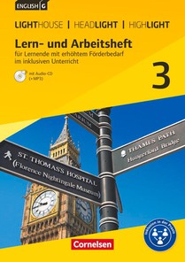 English G Lighthouse / English G Headlight / English G Highlight 3: 7. Schuljahr. Arbeitsheft mit Audio-CD f voorzijde