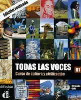 Todas las voces. Curso de cultura y civilización. Lehrbuch + Audio-CD + DVD voorzijde