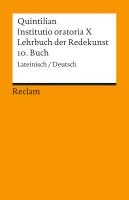 Lehrbuch der Redekunst, 10. Buch / Instituto oratoria X voorzijde