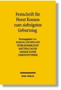 Festschrift für Horst Konzen zum siebzigsten Geburtstag voorzijde