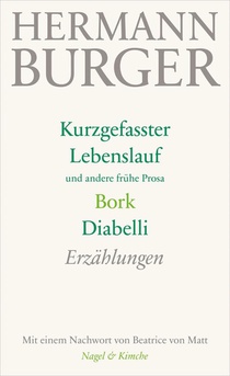 Kurzgefasster Lebenslauf und andere frühe Prosa. Bork. Diabelli voorzijde