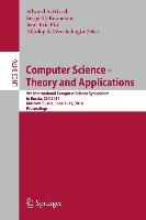 Computer Science - Theory and Applications voorzijde