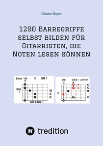 1200 Barrégriffe selbst bilden für Gitarristen, die Noten lesen können