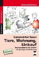 Ganzwörter lesen: Tiere, Wohnung, Einkauf