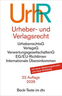 Urheber- und Verlagsrecht. UrhR